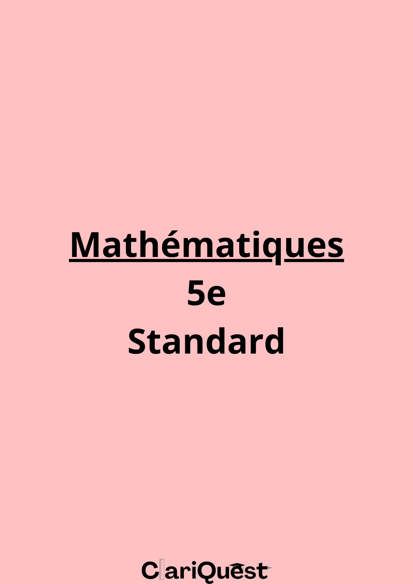 Programme de mathématiques de 5 ème standard