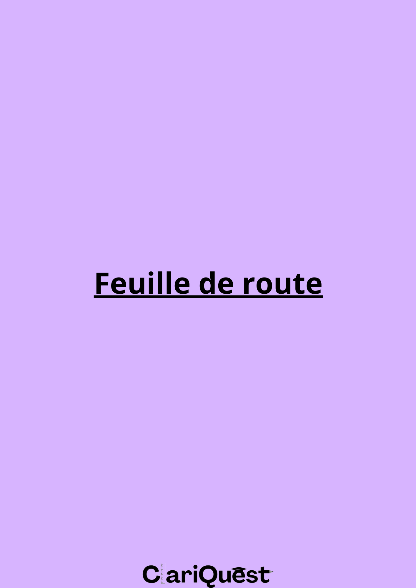 Feuille de route