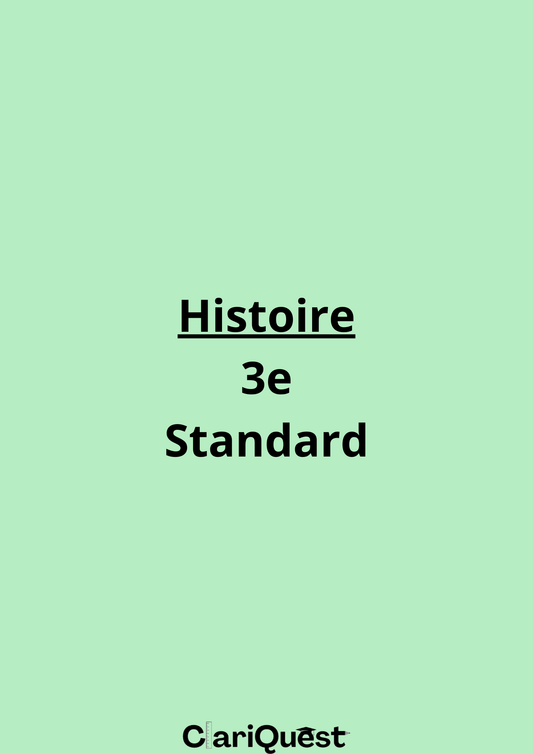Programme d'histoire de 3 ème standard