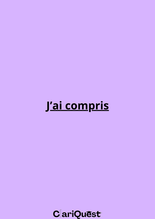 J'ai compris